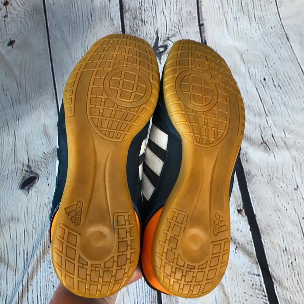 Adidas Super Sala Core Navy blue orange indoor soccer athletic sneakers 11 - Picture 7 of 9